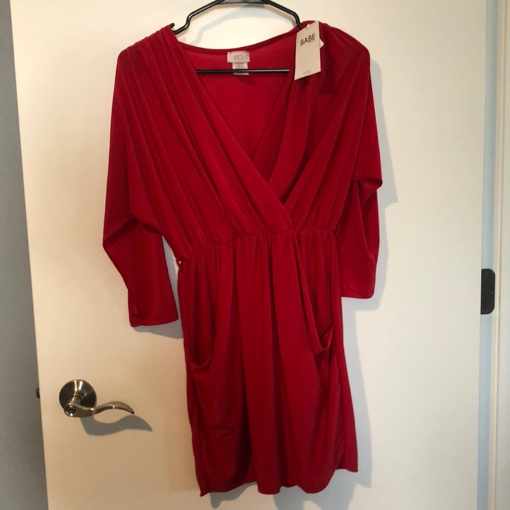 Red dress with Pockets